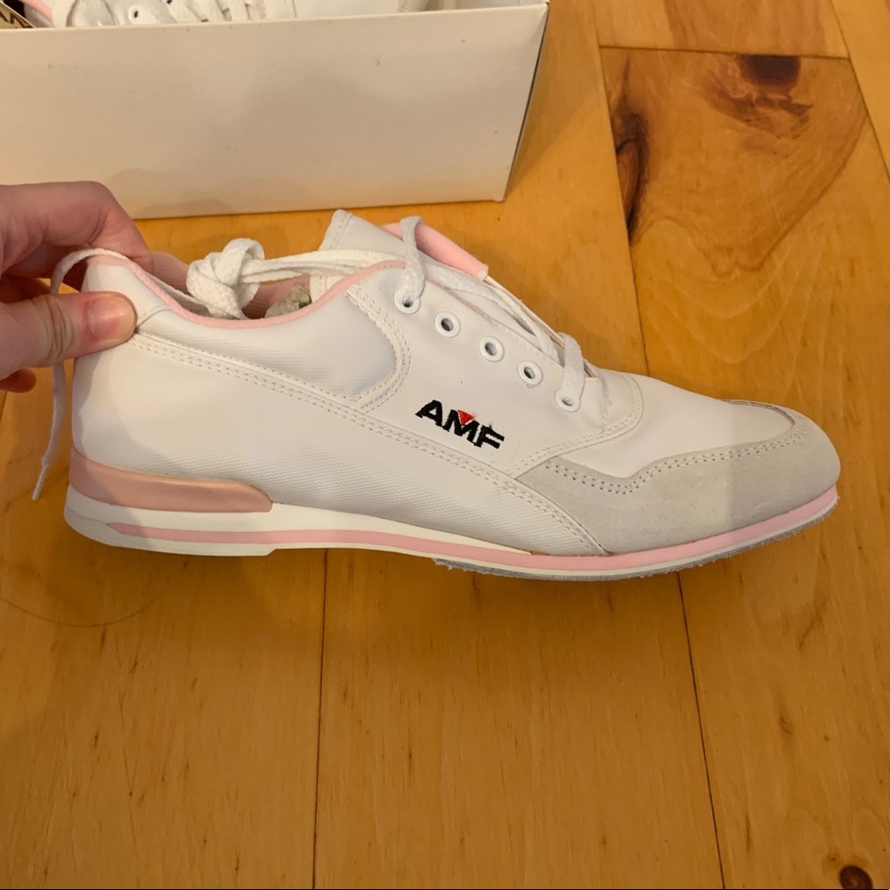 White bowling shoes